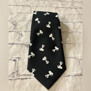 PICASSO HAND MADE BLACK WITH WHITE SNOPPY NOVELTY TIE